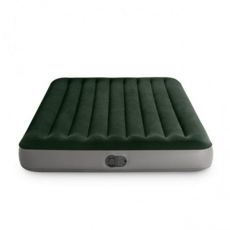 Intex 10" Durabeam Prestige Air Mattress Bed with Internal Fastfill USB Powered Pump - Queen