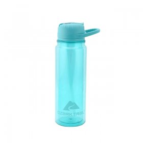 Ozark Trail 24-Ounce Double-Wall Tritan Water Bottle with Flip Straw Lid, Teal