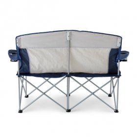 Ozark Trail 2-Person Loveseat Camping Chair, Blue and Gray