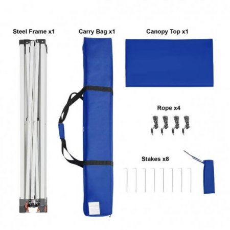 Ozark Trail 10' x 10' Instant Slant Leg Pop-up Canopy Outdoor Shading Shelter, Blue