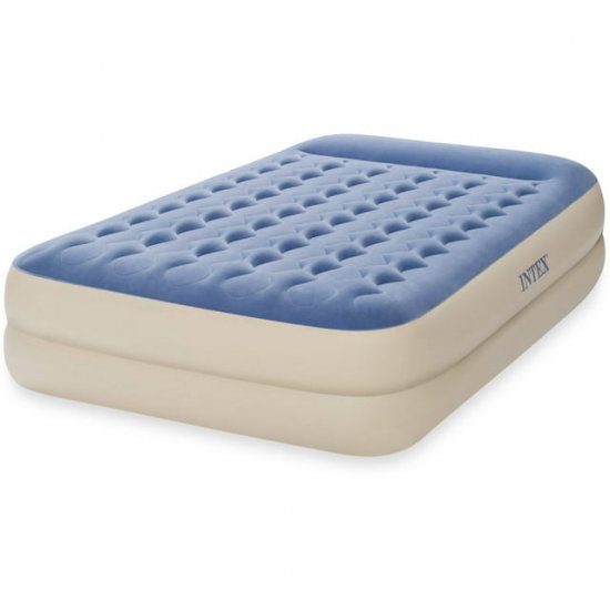 Intex 18\" Dura-beam Standard Raised Pillow Rest Air Mattress - Queen (Pump Not Included)