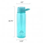 Ozark Trail 24-Ounce Double-Wall Tritan Water Bottle with Flip Straw Lid, Teal