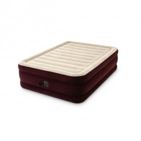 Intex Dura-Beam Maroon 20 inch Queen Air Mattress with Built-in Pump