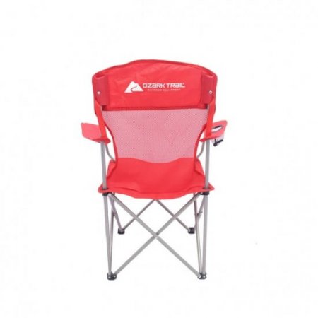 Ozark Trail Basic Mesh Chair, Red, Adult