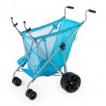 Seina Steel Framed Collapsible Versatile Garden Cart Beach Sand Cruiser, Blue