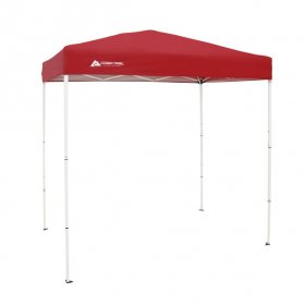 Ozark Trail 4' x 6' Instant Pop-up Canopy Outdoor Shading Shelter, Brilliant Red