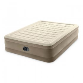 Intex 64427ED Dura-Beam Deluxe Ultra Plush Air Mattress w/Built-in Pump, Queen