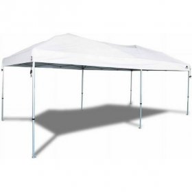 Ozark Trail 20' x 10' Straight Leg Outdoor Easy Pop-up Canopy, White