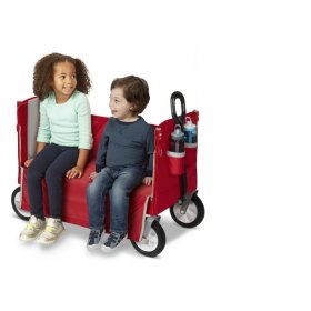 Radio Flyer, 3-in-1 off-Road EZ Folding Kids Wagon with Canopy, Puncture Proof Tires, Red