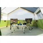 Ozark Trail 8-Person Family Cabin Tent 1 Room with Screen Porch, Green, Dimensions: 12'x11'x7', 45.86 lbs.