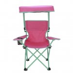 Ozark Trail Kids Canopy Chair with Safety Lock (125 lb. Capacity), Pink/Green