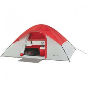 Ozark Trail 9 ft. x 7 ft. Red 4-Person Dome Tent, with 48" Center Height