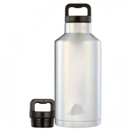 Ozark Trail 64 oz Double-Wall Stainless-Steel Insulated Water Bottle, Silver