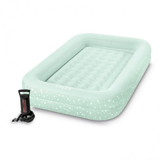 Intex Kidz 10\" Starry Night Travel Air Mattress with Hand Pump