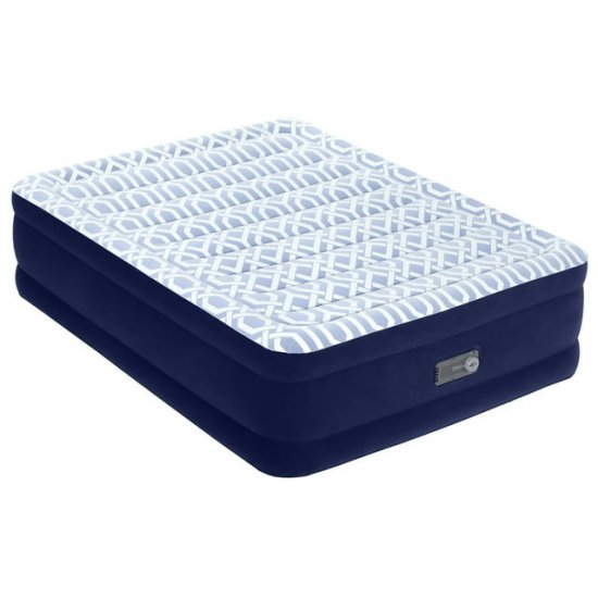 Bestway Fashion 20\" Queen Air Mattress with Built-in Pump