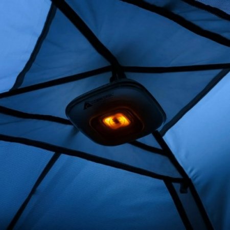 Ozark Trail 100 Lumen LED Tent and Camping Light (3 AA Batteries Included, Gray & Orange)