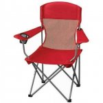 Ozark Trail Basic Mesh Chair, Red, Adult