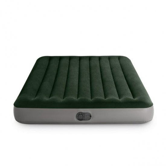 Intex 10\" Durabeam Prestige Air Mattress Bed with Internal Fastfill USB Powered Pump - Queen