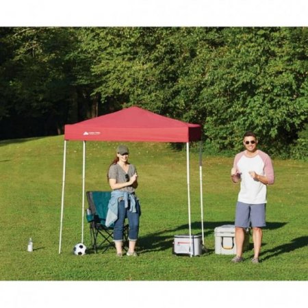 Ozark Trail 4' x 6' Instant Pop-up Canopy Outdoor Shading Shelter, Brilliant Red