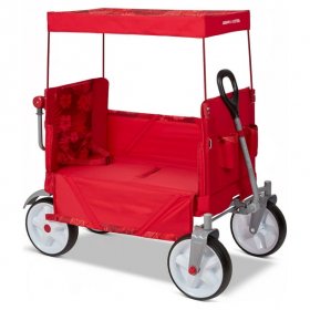 Radio Flyer, Beach & Boardwalk EZ Fold Wagon, Recycled Fabric, Red