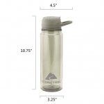 Ozark Trail 24-Ounce Double-Wall Tritan Water Bottle with Flip Straw Lid, Olive Green