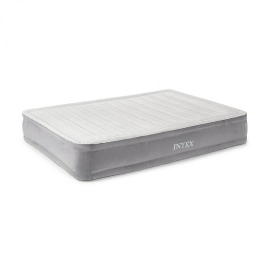 Intex 13\" Dura Beam Plus Series Mid Rise Airbed Mattress with Built In Pump - Queen