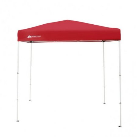 Ozark Trail 4' x 6' Instant Pop-up Canopy Outdoor Shading Shelter, Brilliant Red