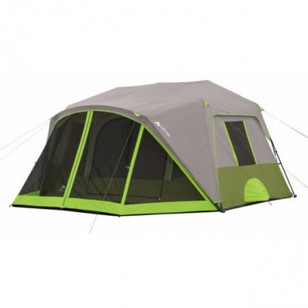 Ozark Trail 14' x 13.5' 9 Person 2 Room Instant Cabin Tent with Screen Room, 30.8 lbs