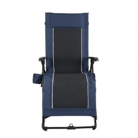 Ozark Trail Quad Zero Gravity Lounger Camping Chair, Blue, Adult, 20.3lbs