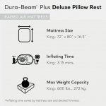 Intex Dura Beam Plus Deluxe Air Mattress Bed with Built In Pump, King