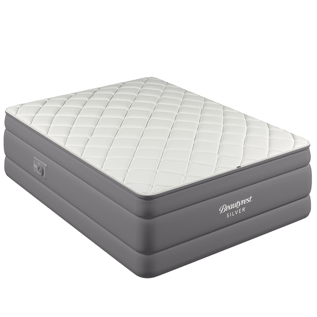 Beautyrest 20\" Cushion Aire Quilted Pillow Top Air Bed Mattress with Built-in Pump Queen